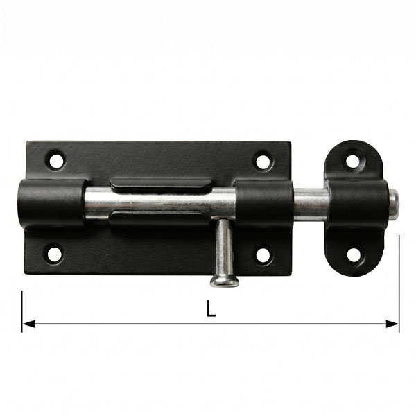 MINUTEX Catenaccio a Cannone in Acciaio Zincato Nero - MINUTEX - Immagine 2